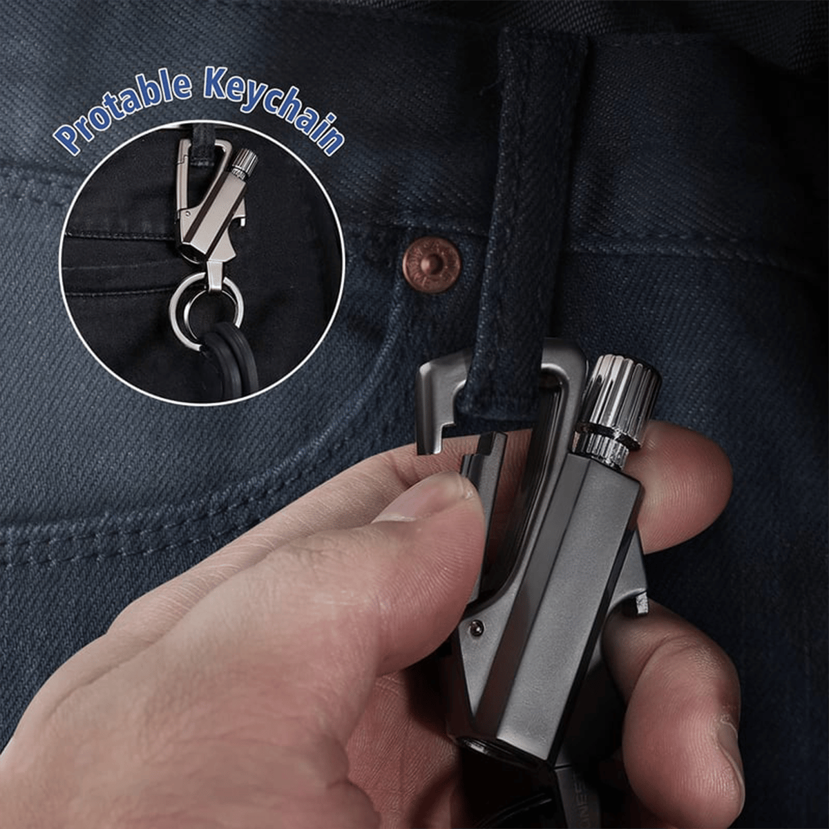🎁TikTok Last Day Sale - 70% OFF💥Permanent Match Infinity Lighter with Multitool Keychain Bottle Opener