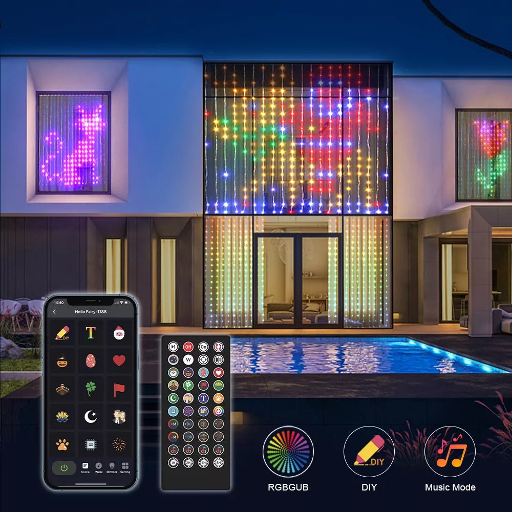 🔥Last Day Promotion 70% OFF🔥LED Smart APP Decorative Curtain Lights