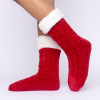 Women Fleece-Lined Non-Slip Thermal Slippers Socks