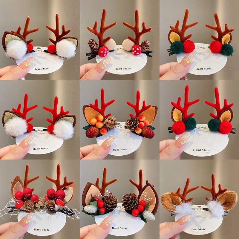 (🌲EARLY CHRISTMAS SALE - 50% OFF) 🎁Reindeer Christmas Hair Clips