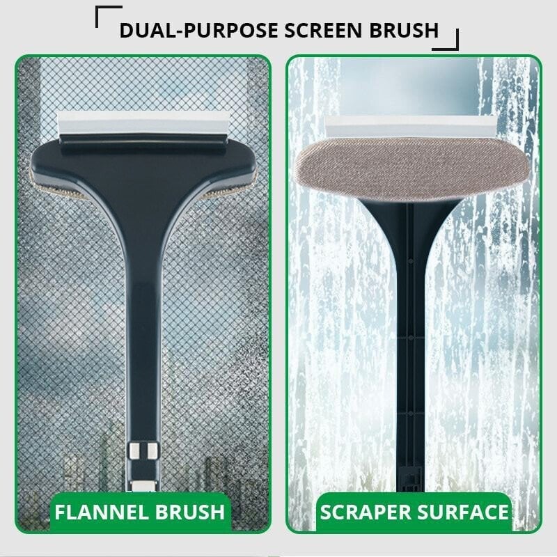 Last Day Promotion🔥🔥-2 In 1 Screen Window Cleaning Brush(BUY MORE SAVE MROE)