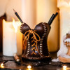 Leather Corset Pencil Cup