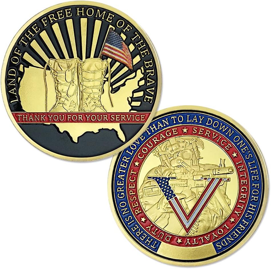💖Thank You for Your Service US Army Veteran Challenge Coin