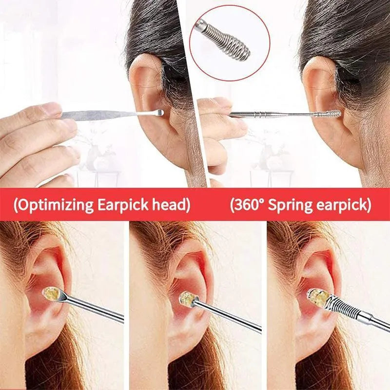 (🌲Early Christmas Sale- SAVE 48% OFF)Spring EarWax Cleaner Tool Set(Buy 2 get 1 free)
