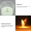 🔥Last Day Promotion 48% OFF-🎁-Flickering Flameless Candles with Glass Holder