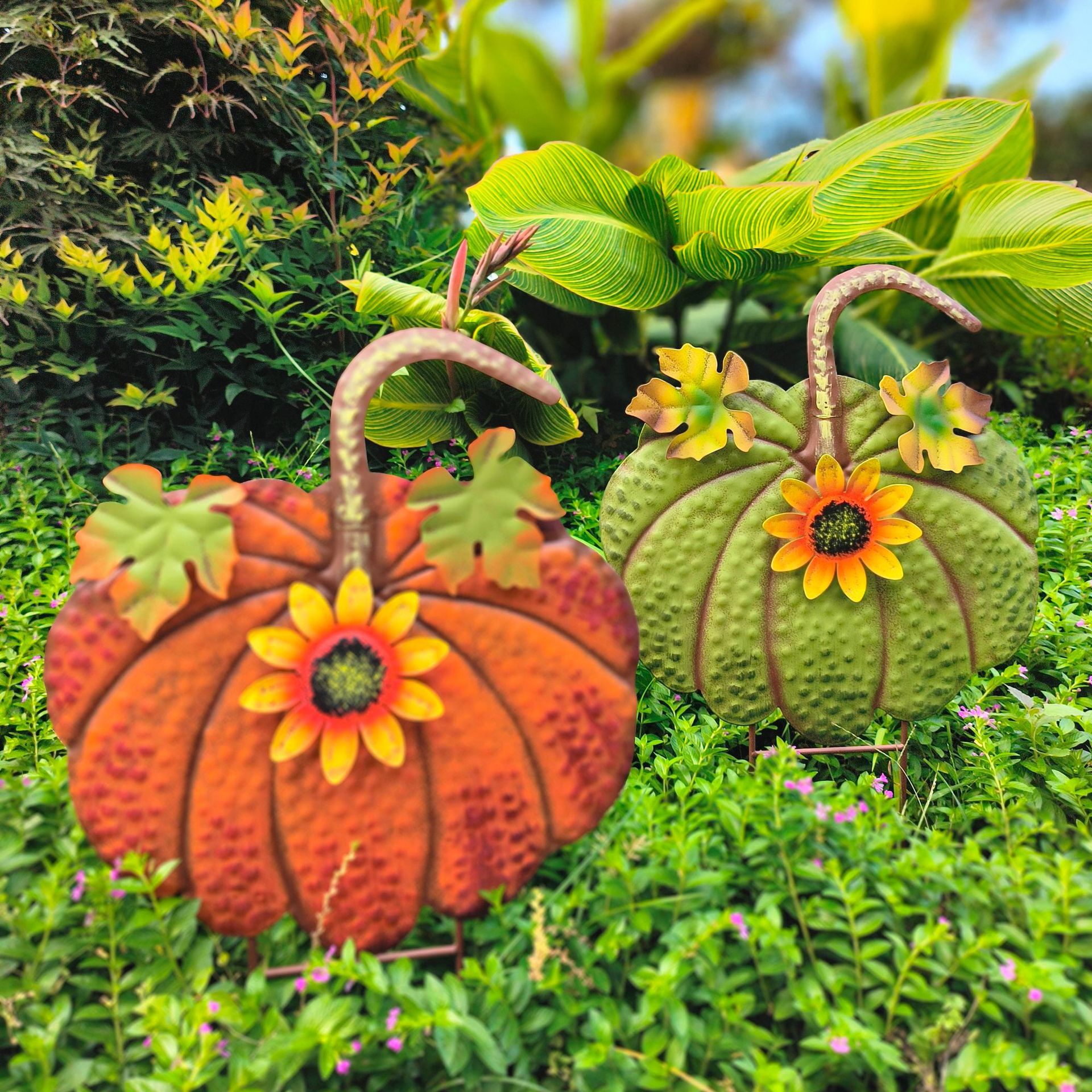 🎖️Halloween Special: 50% off everything! 💕Hand-carved metal pumpkin garden ornaments, 98.9% of people will buy🎁 One of each color [Free shipping]