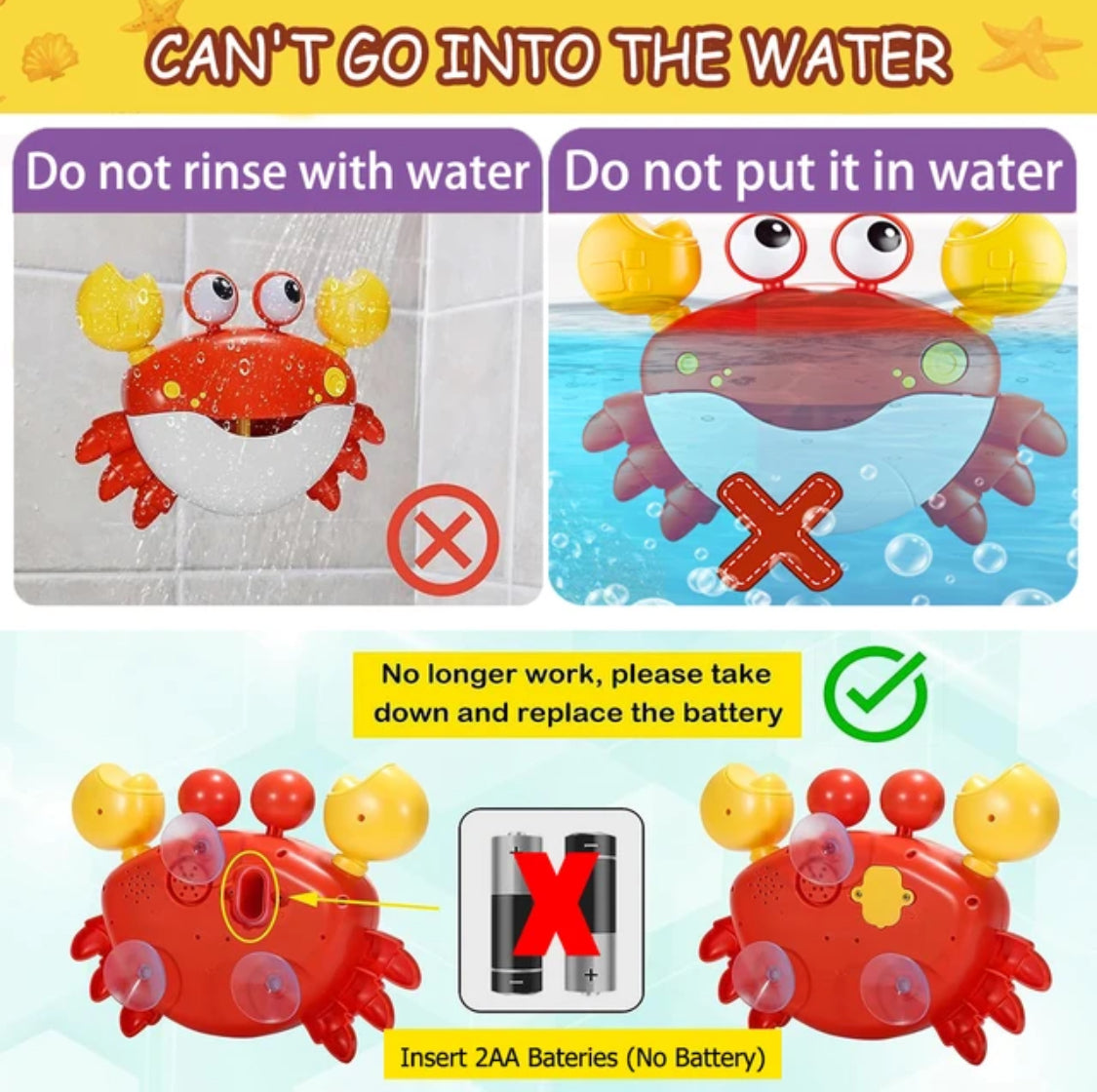 🔥Last Day Promotion 50% OFF -🎁-💎👼💎Cute Crab Bubble Machine