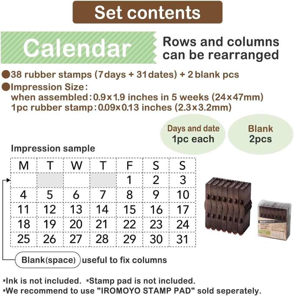 🔥Last Day Promotion 50% OFF🔥TimeBlocks Connected Calendar Stamp – A Timeless Desk Essential
