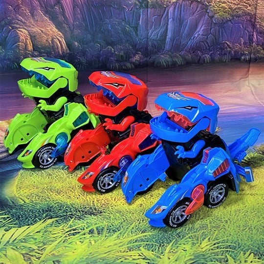 PERFECT GIFT FOR KIDS🎁 LED DINOSAUR TRANSFORMATION CAR TOY