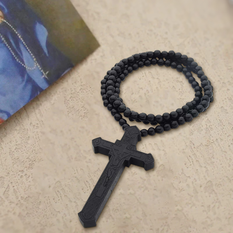 ✝️100% Handmade Jesus Cross Wooden Necklace(𝐉𝐚𝐜𝐤 𝐌𝐢𝐥𝐥𝐞𝐫 𝐇𝐚𝐧𝐝𝐦𝐚𝐝𝐞®)
