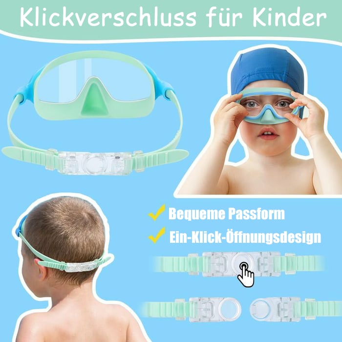 🔥Heißer Verkauf : Kaufen Sie 1 und erhalten Sie 1 gratis🏊‍♀️ HD-Schwimmbrille für Kinder mit großem Rahmen, wasserdicht und beschlagfrei