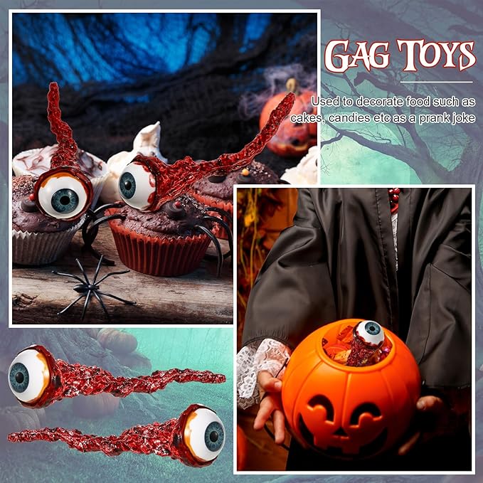 🎃Halloween Hot Sale, Realistic Life Sized Bloody Eyeballs Prop - Buy 4 Get Extra 20% OFF