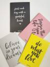 Slogan Print Cover Notebook 1pack