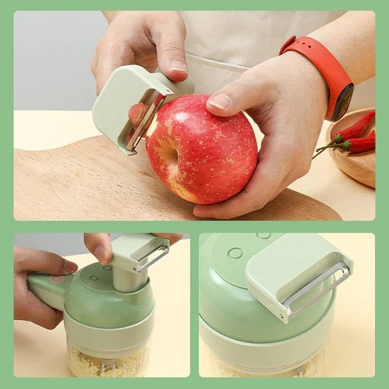 🔥(Last Day Promotion 50% OFF)4 IN 1 Portable Electric Vegetable Cutter Set