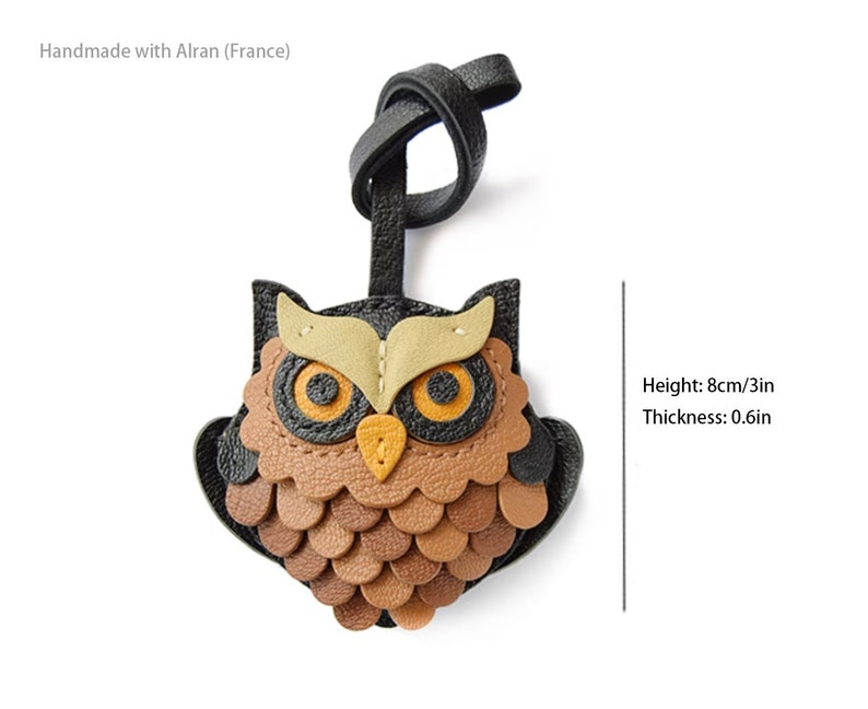 🦉Leather Owl Charm