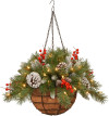 🎄Early Christmas Sale 49% OFF⏰LED Christmas Wreath Hanging Basket