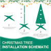 6FT Foldable Christmas Tree with LED Light and Ribbon