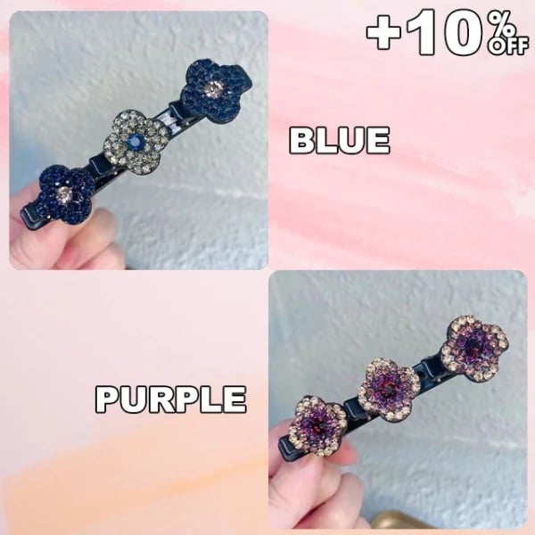 ✨(Last Day Promotion - Save 72% OFF)✨ Sparkling Crystal Stone Braided Hair Clips🔥Buy More,Save More🔥