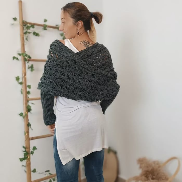 🎁Letzter Tag 49 % Rabatt🔥Gestrickter Zopfmuster-Umhang, Bolero für Damen