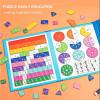 Montessori Magnetic Book Fraction Puzzle For Children