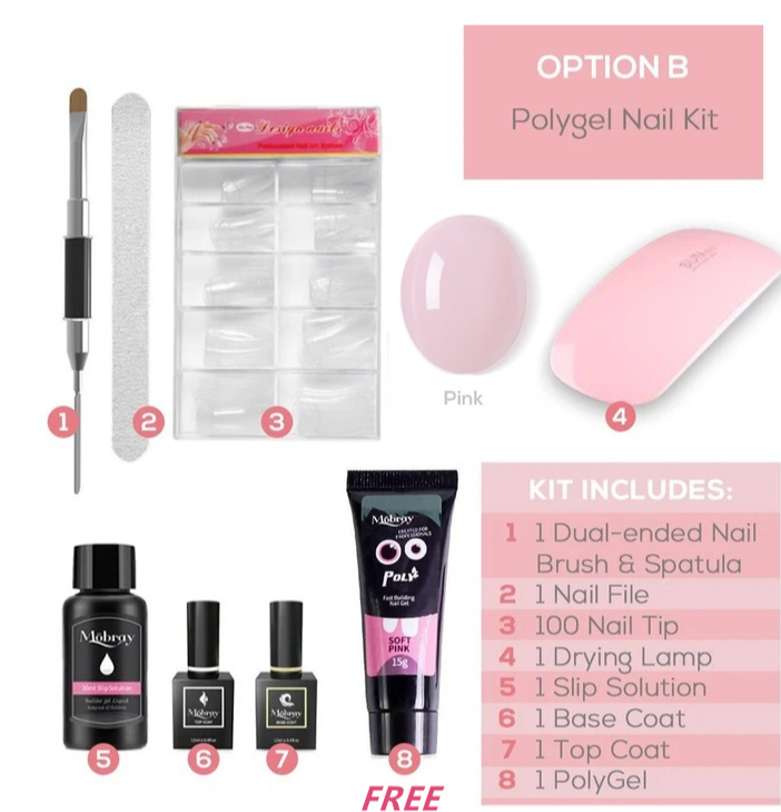 Easy PolyGel Nail Lengthening Kit