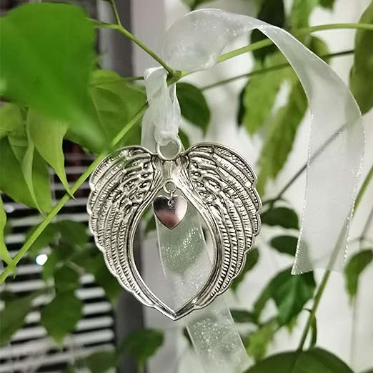 Christmas Memorial Angel Wing Shape Pendant Christmas Tree Ornament