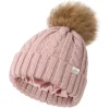 (🎄Christmas Hot Sale - 49% OFF) ✨️Satin Lined Winter Pom Beanie