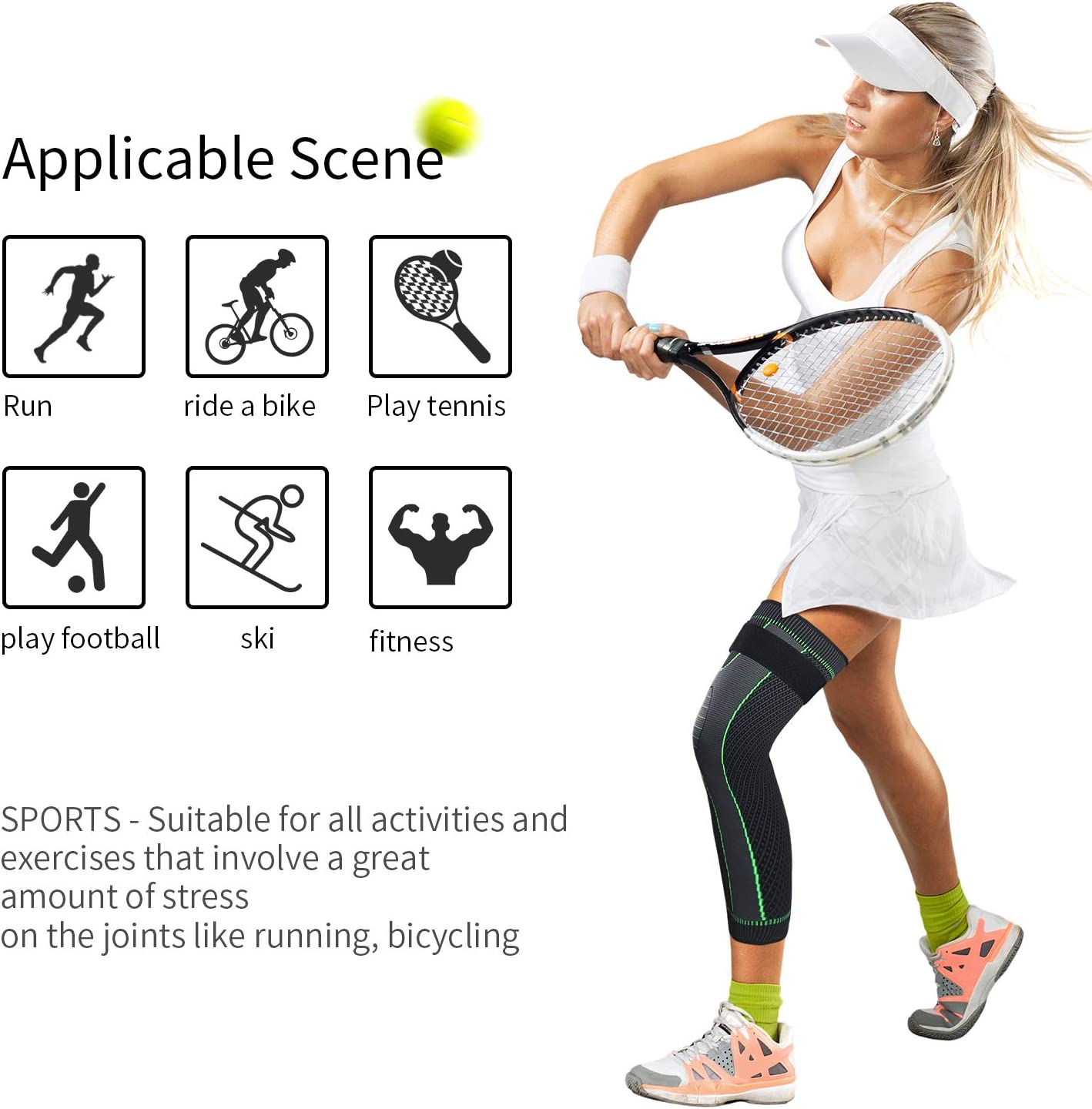 (🌲Early Christmas Sale- SAVE 48% OFF)Full Leg Compression Knee Braces for Knee Pain and Warmth(buy 2 get free shipping)
