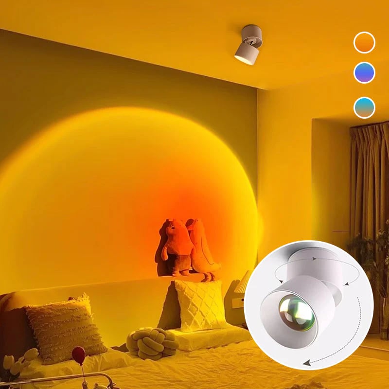 🎁TikTok Last Day Sale - 70% OFF🎁LED Sunset Projection Lamp,for Photography, Selfies, Parties - Home, Bedroom, Wedding, Camping, Valentine's Day, Halloween, Christmas Decor, Sunset Lamp