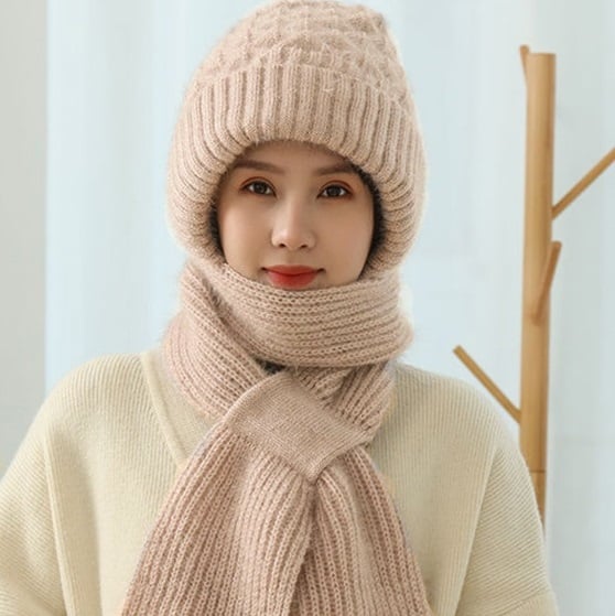 🔥Last Day Promotion 48% OFF-🎁- Winter Versatile Knitted Hooded Scarf for Women