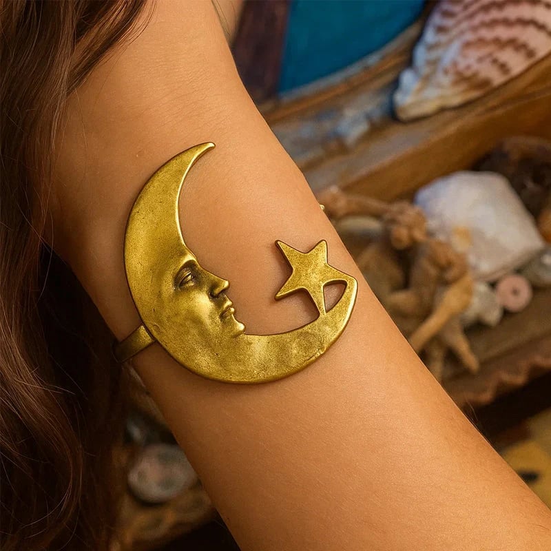 🔥LAST DAY 50% OFF-Star And Moon Pattern Open Bracelet