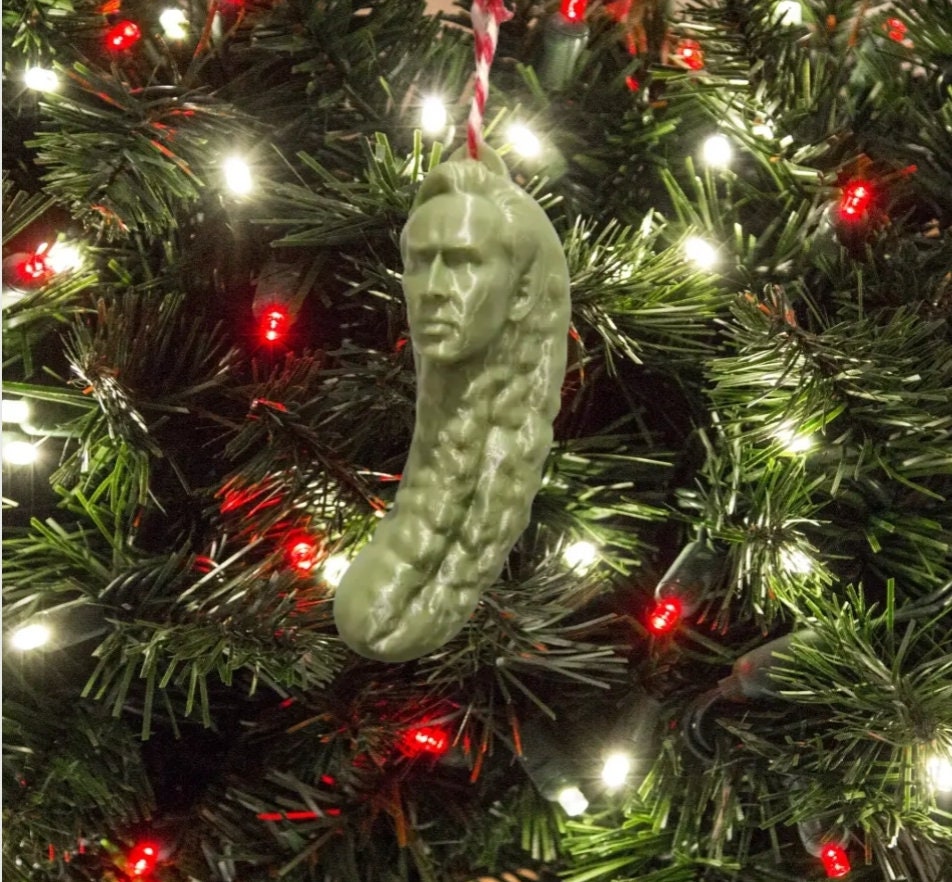 🥒Picolas Cage Christmas Ornament