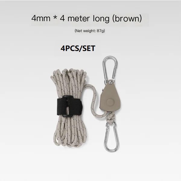 🔥Last Day Promotion - 60% OFF🎁Fast Release Pulley Camping Rope