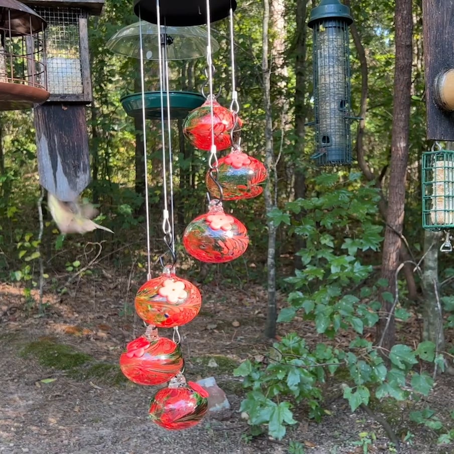 Mega Sale 50% OFF💥Charming Wind Chime Hummingbird Feeder, BUY 2 FREE SHIPPING