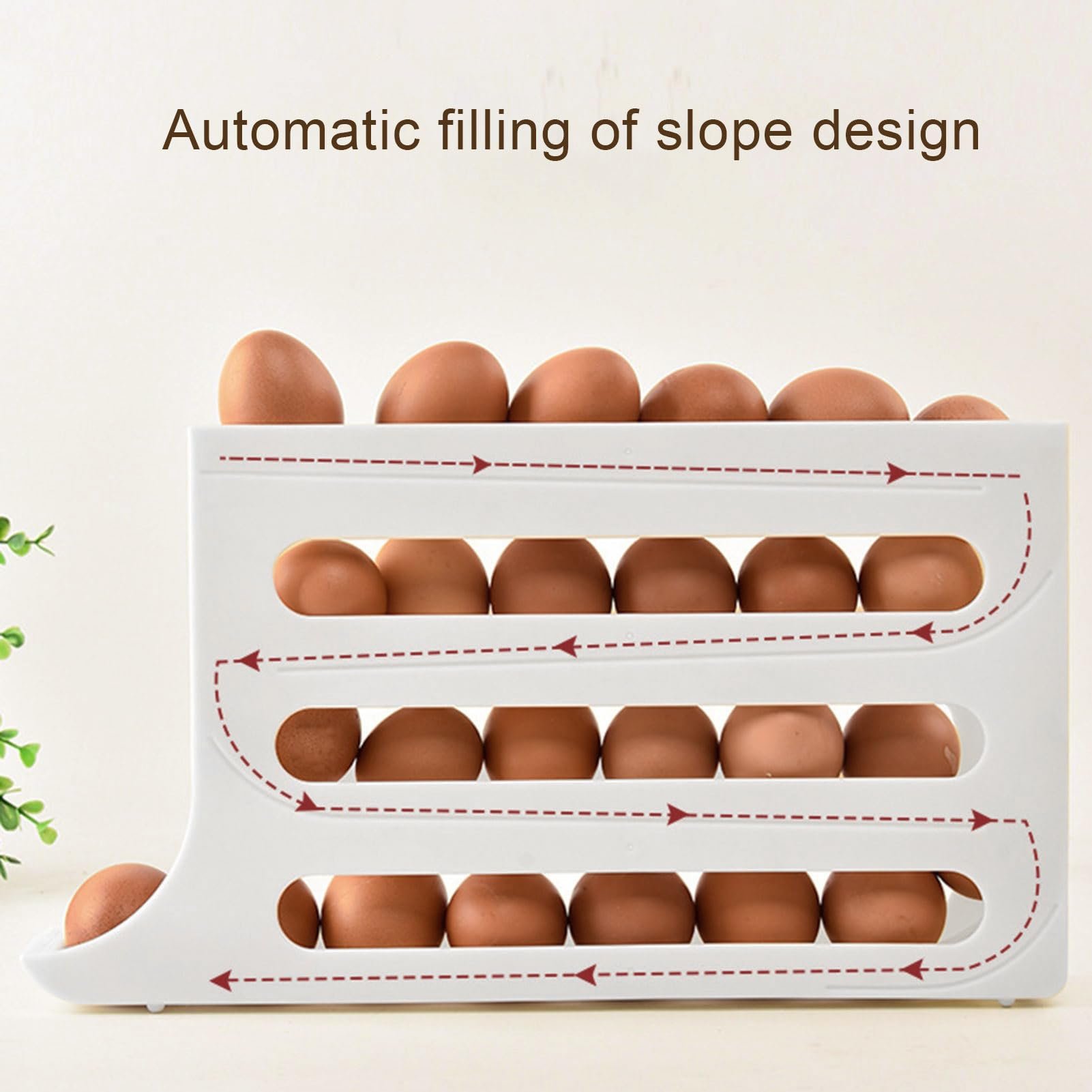 🔥Last Day Promotion - 60% OFF🎁Egg Holder for Fridge, Eggs Dispenser Auto Rolling