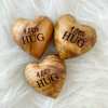 Little Pocket Hug Wooden Heart Token--Miss You Note, Isolation Gift for Someone You Love