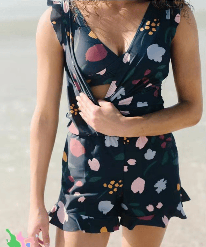 Swim Romper Built-in Bra👗Detachable bra cup