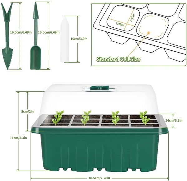 🔥Hot Sale Promotion 50% OFF - Seed Starter Trays with Grow Light