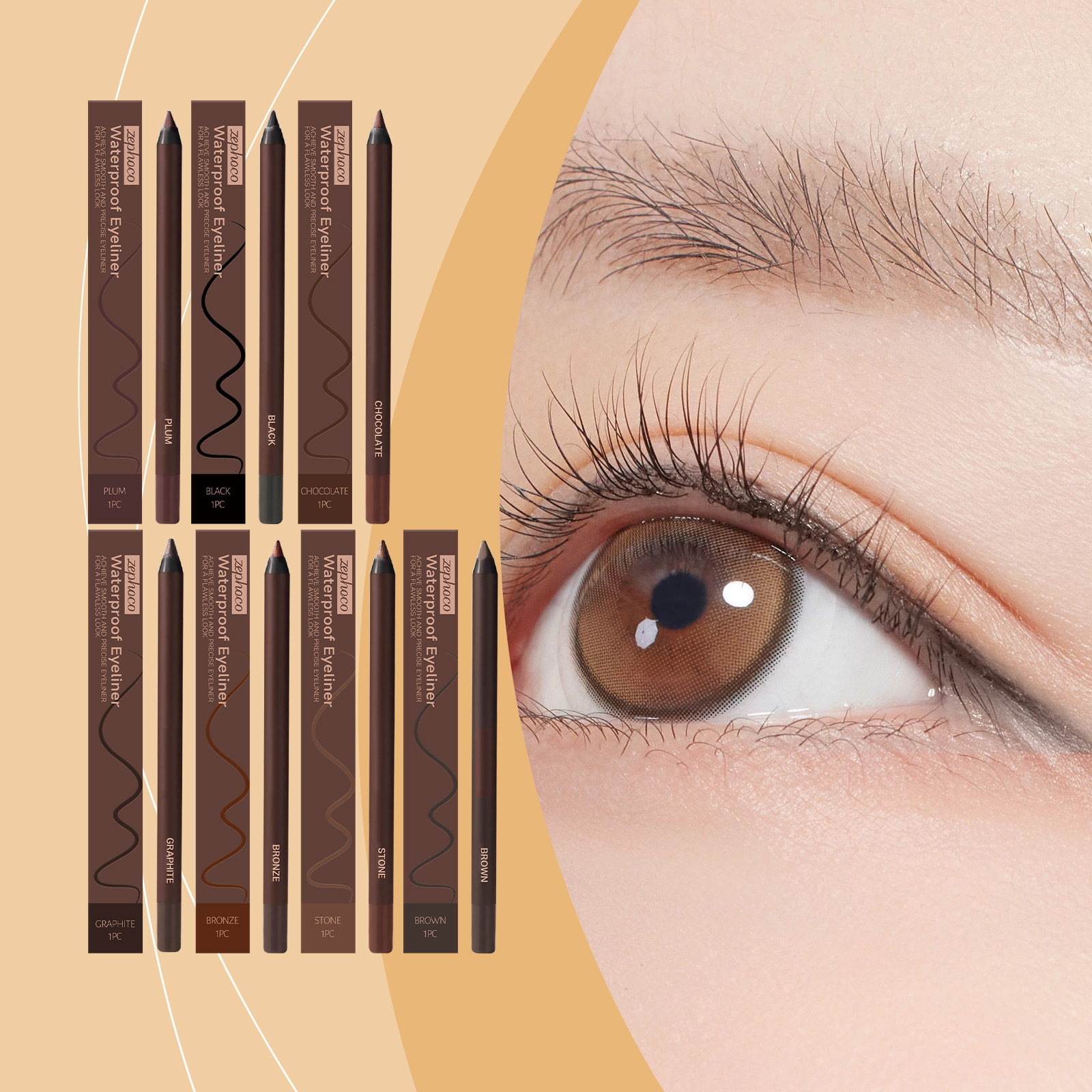 🔥achetez-en 1 et obtenez-en 1 gratuit🔥-🌟Duo d'eyeliners waterproof 24 h Crayon yeux taille-crayon