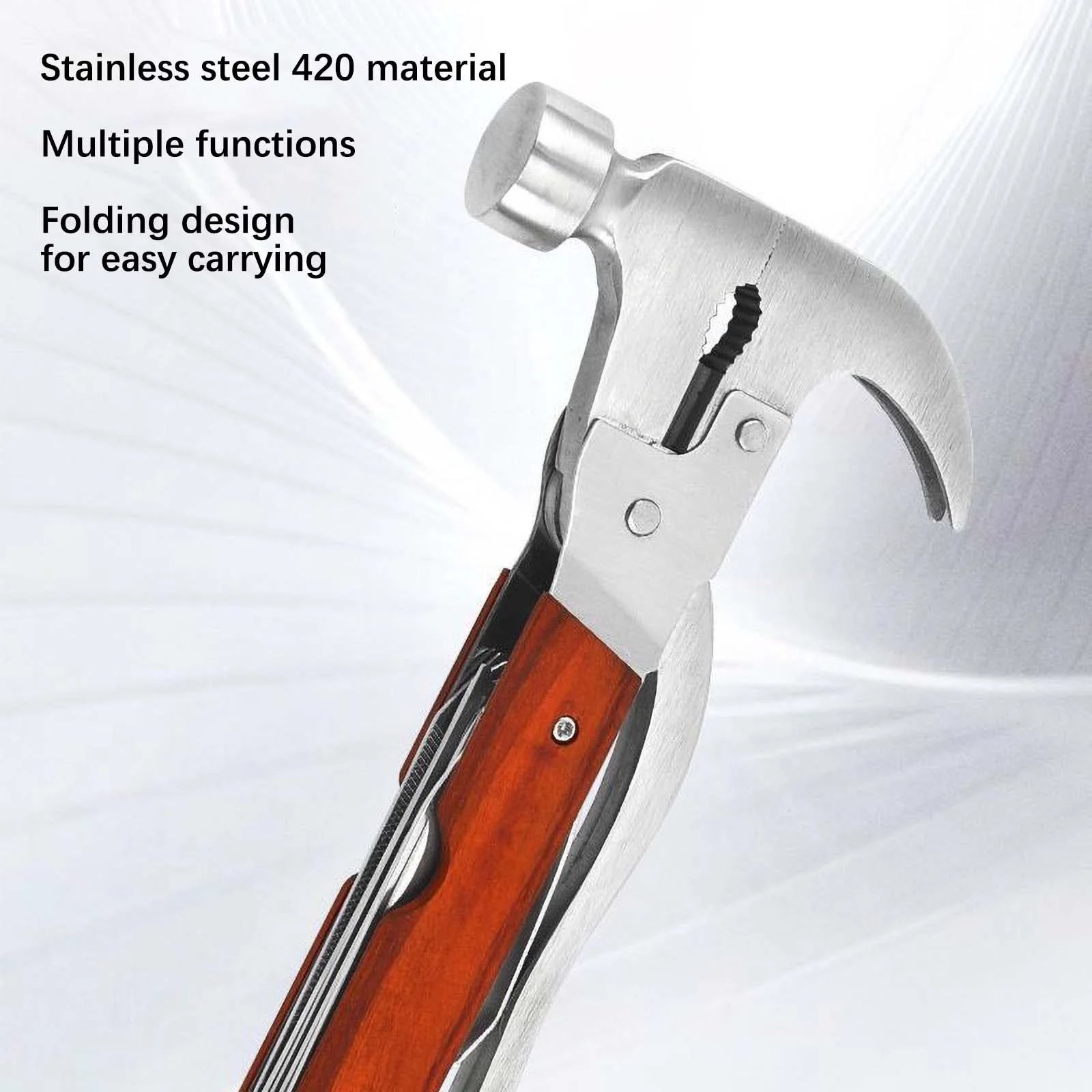 16 in 1 Multifunctional Axe Hammer Outdoor Emergency Safety Tool Saw Blade
