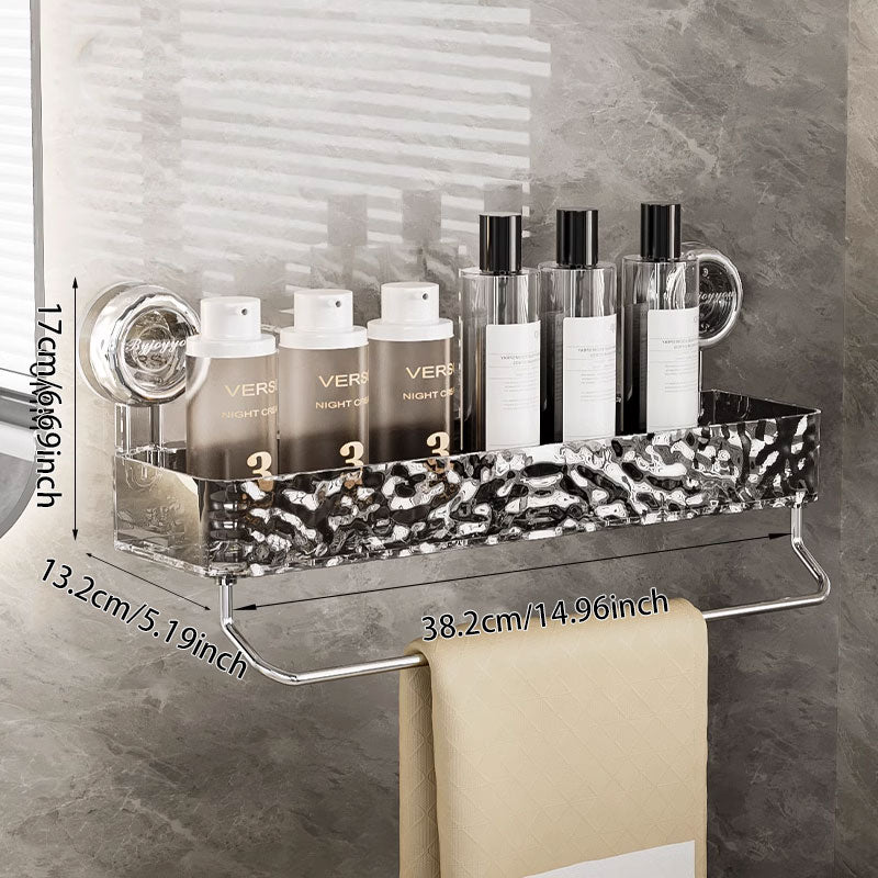 No-Drill Clear Wall Caddy: Drill-Free, Removable, Multifunctional Triangle & Rectangle Storage