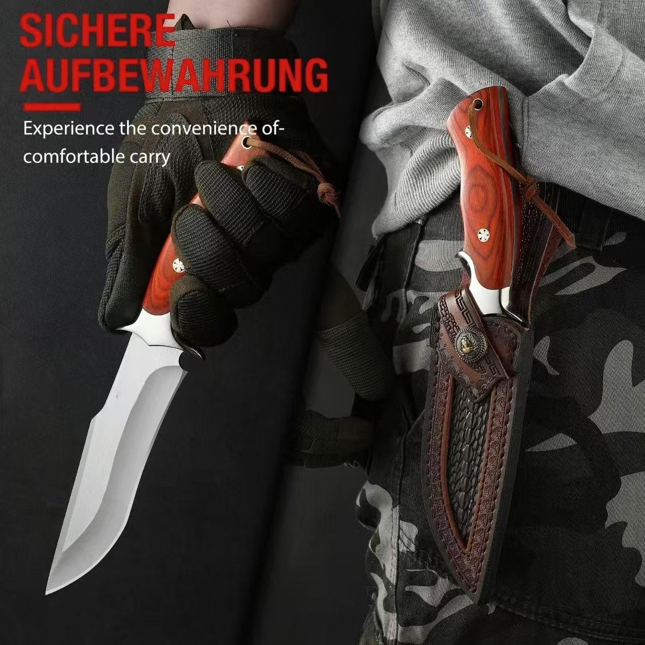 ✨Survival Knives Fulltang EDC Hunting Knives