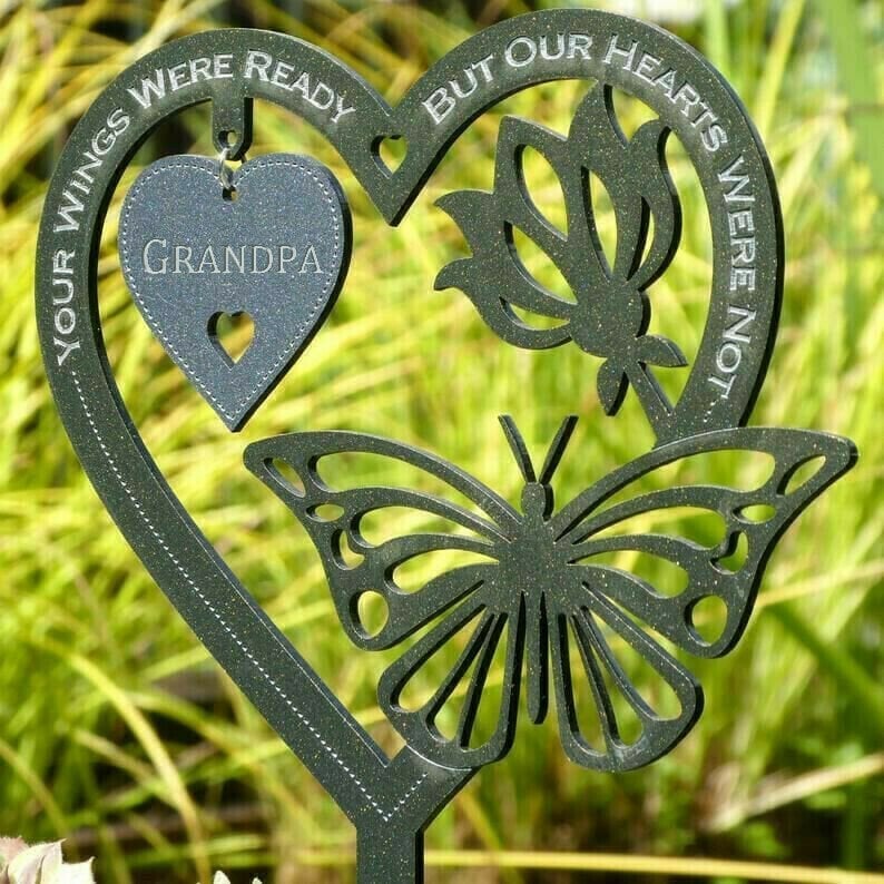 Memorial Gift Butterfly Ornament Garden Plaque