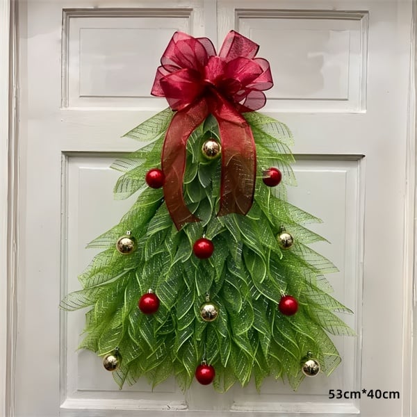 🎄🎅Christmas Presale - 49%Handmade Christmas Tree Wreath for Front Door