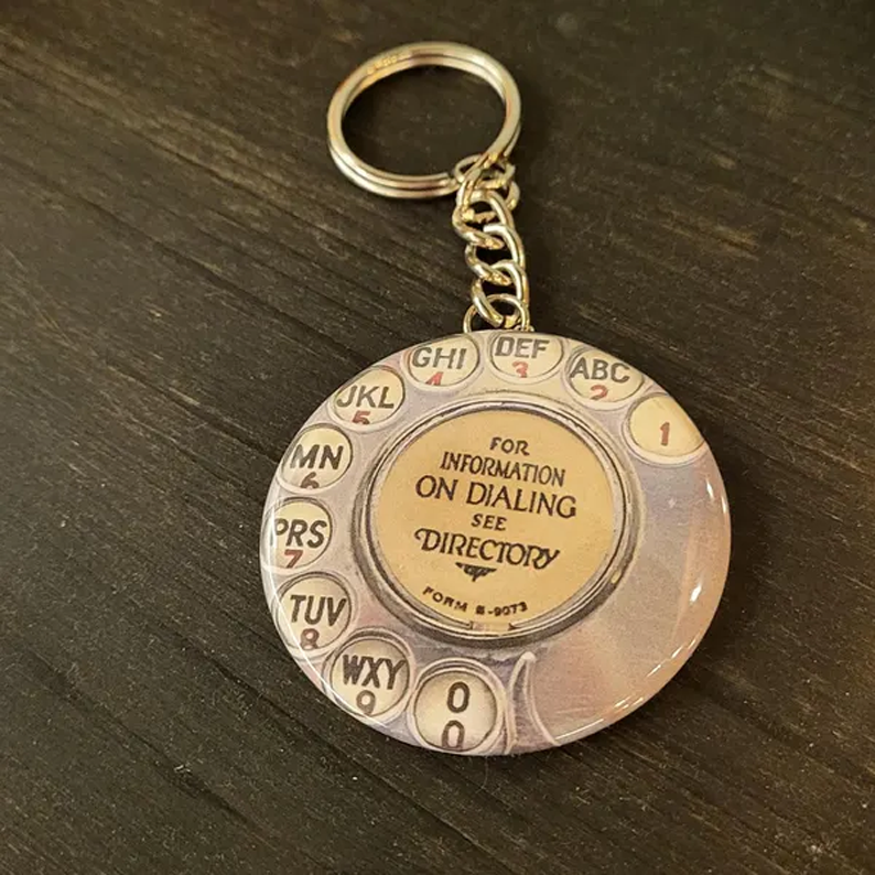 Vintage Phone Dial Keychain