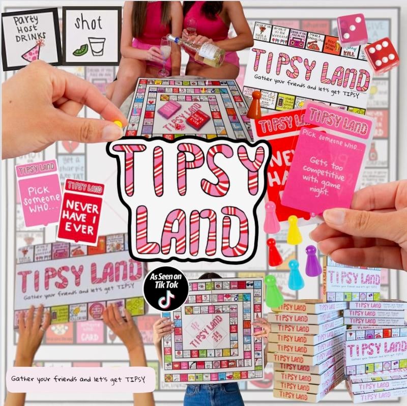 🔥Last Day Promotion 48% OFF-🎁-Tipsy Land Party Board Game - Fun Drinking Game for Friends