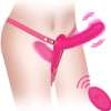 Lesbian Strap-on Dildo Vibrator Double-ended Dildo with Remote Control