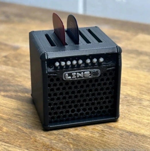 🔥Mini Guitar Amp Pick Holder – 3D Printed
