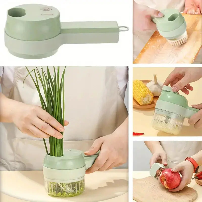 🔥Last Day Promotion 70% OFF🔥4 in 1 Portable Handheld Electric Vegetable Cutter Set