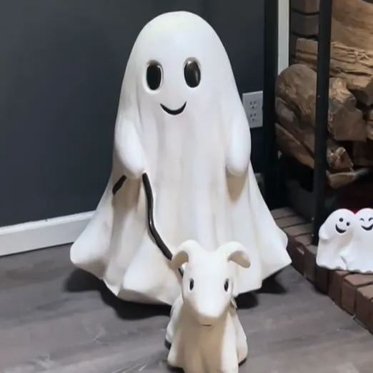 👻2024 Halloween Ghost Walking Dog Statue